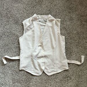 Vintage White Sleeveless Top